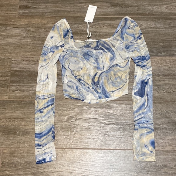 New Antistar Medium Sheer Crop Blouse - Picture 3 of 4